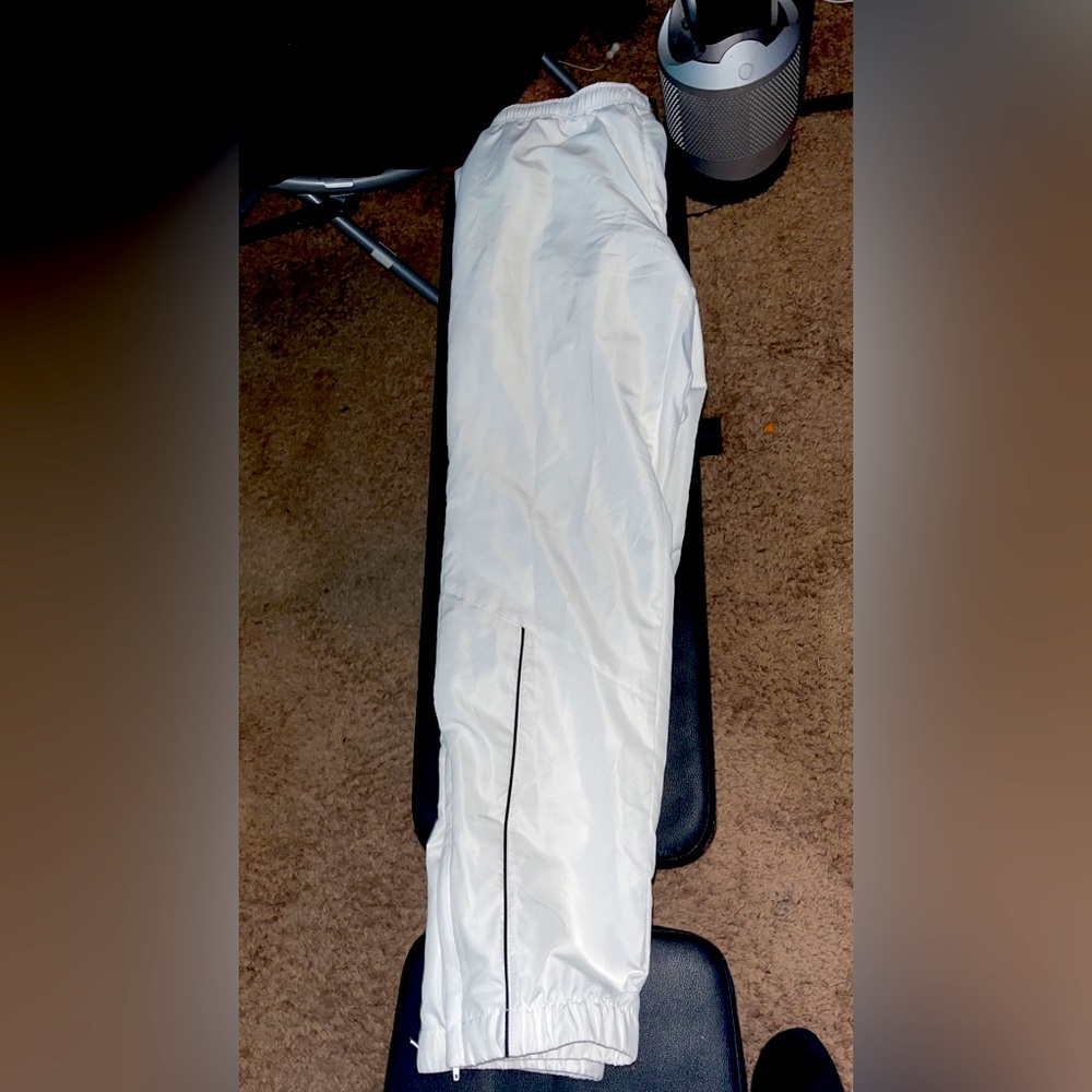 White Lacoste Sport Polyester track pants